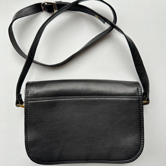 Vintage Dooney & Bourke Black and Brown Leather Crossbody Bag - Picture 6 of 15